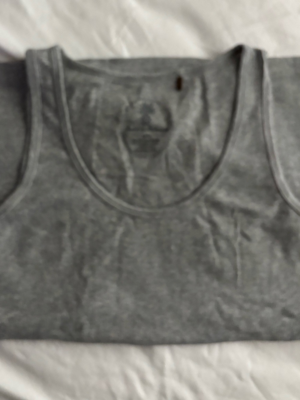 Classic Gray Ribbed Tank Top
